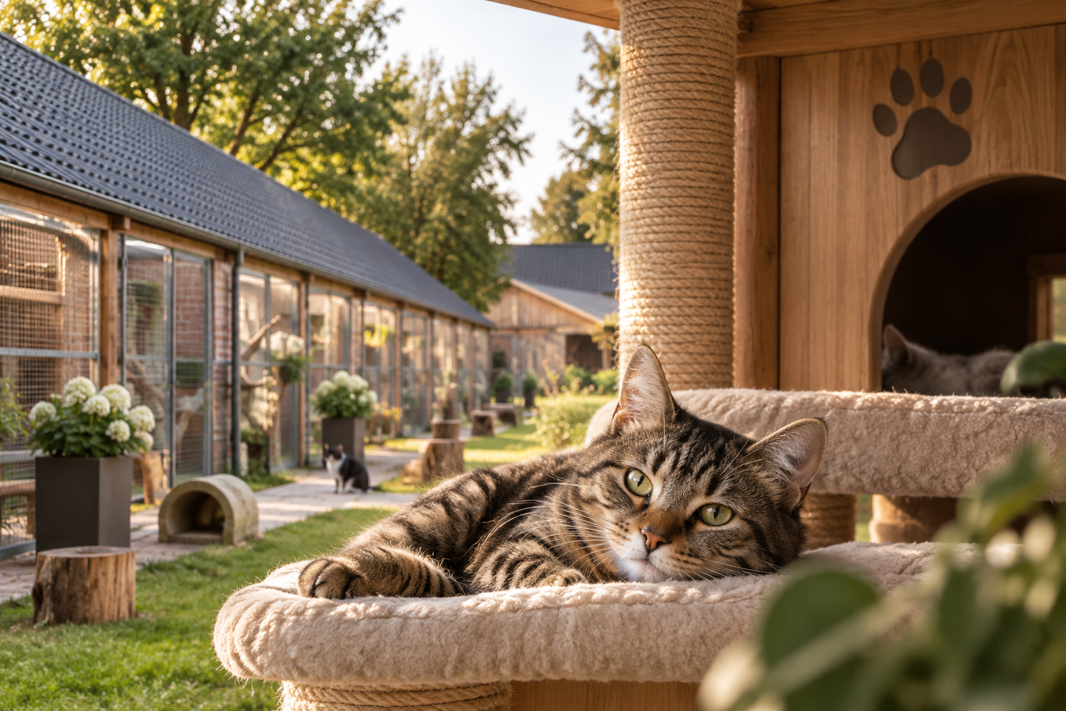 Katzenzimmer und Aufenthaltsbereich